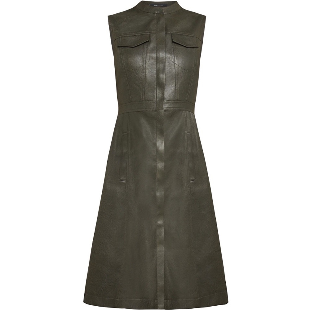 Faux-Leather Dress